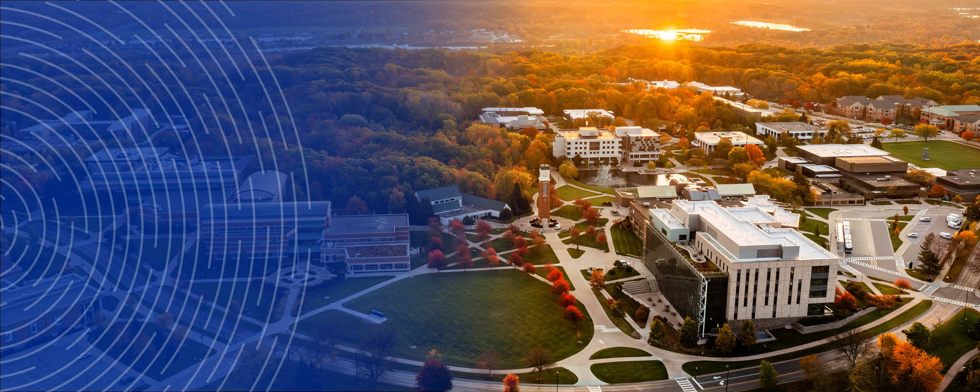 Aerial of GVSU.